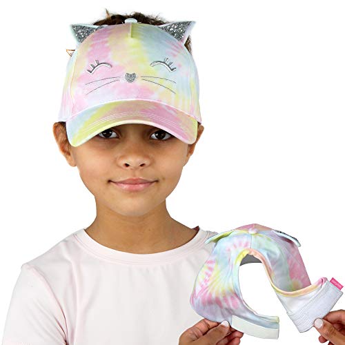 Ponyflo Kids Tie Dye Cat Face With Ears #TOP5