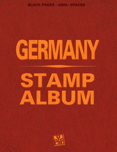 Germany Stamp Album: With beautiful aesthetic black pages and more than 4300 spaces to sort and display your philately collection. Ideal for beginner adult collectors and kids (Stamp Albums)