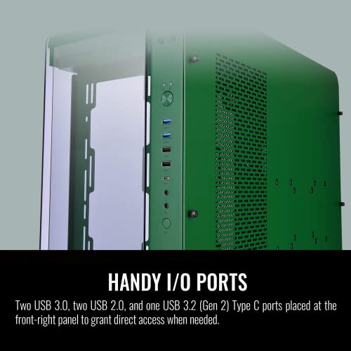 Thermaltake The Core P6 Tg Racing Green Edition Transformable Atx Mid Tower Fully Modular Computer Case With Tt Lcs Certification Ca-1V2-00Mcwn-00 #TOP5