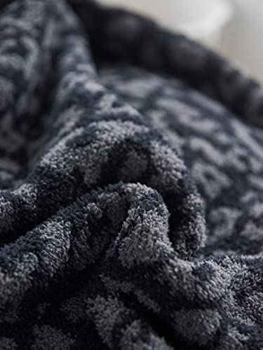 Adory Sweety Fleece Knit Throw Blanket Double-Sided Leopard Lightweight Cozy Microfiber Super Soft Thick Plush Fluffy Yarn Sofa Bed 51X71 Inches Black #TOP4