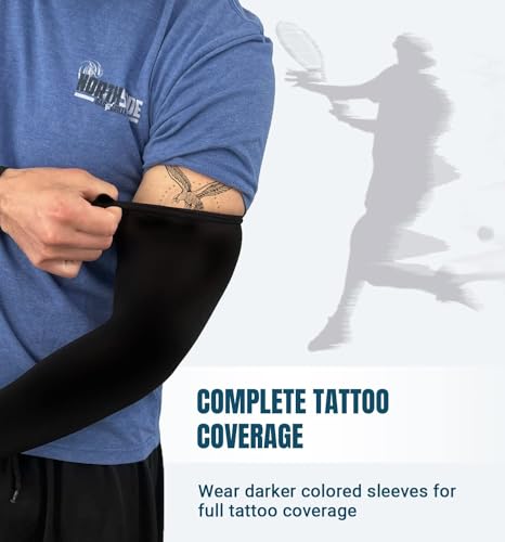 Image of Luminex Commerce Cooling Arm Sleeves for Men & Women, UV Sun Protection Hand Sleeves, Cricket, Motorcycle, Golf
