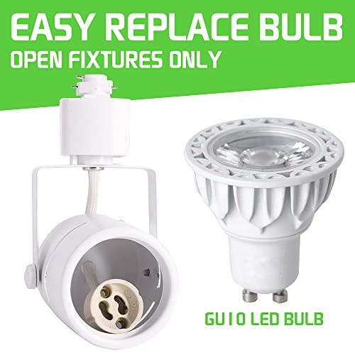 Intwell 10W H Track Lighting Heads,Dimmable Led Track Light Heads For Accent Retail Artwork,4000K Netural White, Linear Track Light H Type - 120V 24°Angle Halo Type 16Pack (White) #TOP6