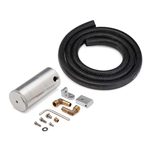 Blackpath - Fits Challenger + Charger + Dart + Neon + Caliber + Avenger + Durango + Magnum + Ram + 300 + Grand Cherokee Pcv Oil Separator Catch Can Dodge + Chrysler + Jeep (Silver) T6 Billet #TOP24