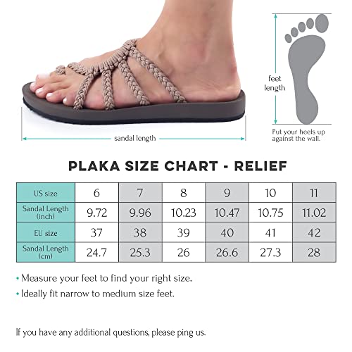Plaka Relief Flip Flops For Women With Arch Support | Comfy Sandals For Women | Perfect For The Beach, Long Walks Or Poolside | Reduces Heel & Back Pain | Pearl | Size 8 #TOP5