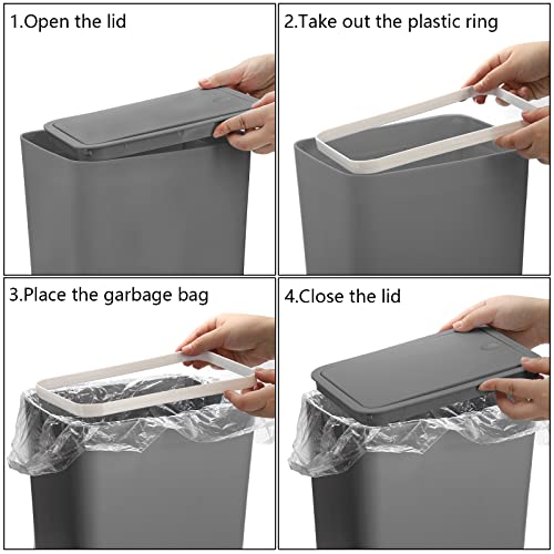 Caneca de basura rectangular 15 L x 2 unidades miniatura 3