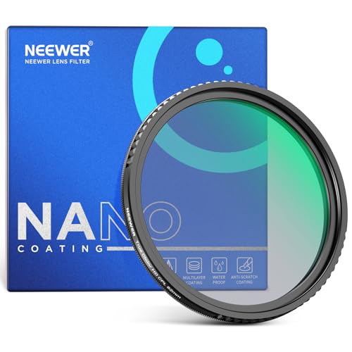 NEEWER 82mm True Colors CPL Filter with Limited Hard Stop, Adjustable Screw On Slim Multicoated HD Circular Polarizer Circular Polarizing Filter Digital Camera Lens Photography Accessories