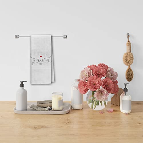 Dibor Sharks Boop Love Kiss Kitchen Towels Dish Towels Dishcloth,Ocean Animal Shark Decorative Absorbent Drying Cloth Hand Towels Tea Towels For Bathroom Kitchen,Shark Lovers Wife Girlfriend Gifts #TOP3