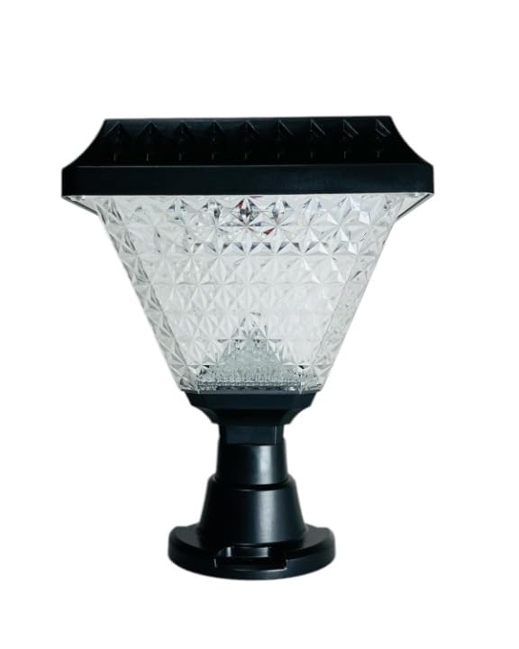 Image of kh Solar Main Gate Pillar Light 34LEDs, RGB Multicolour Modes (Cool White, Warm White, Warm, RGB), Remote Control, IP65 Waterproof ABS Outdoor Garden & Pathway Lighting (1Pcs)