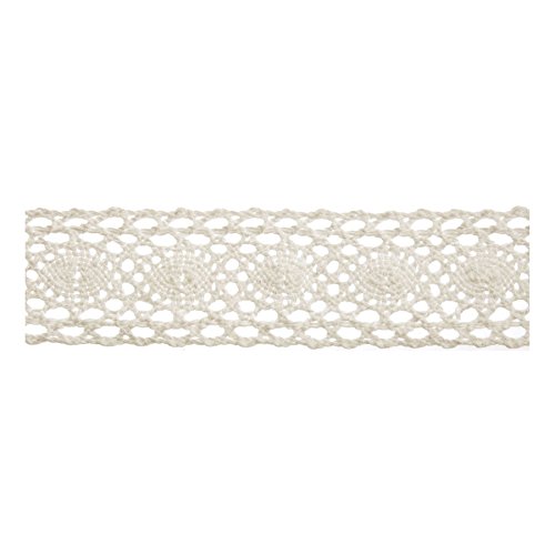 Bowtique Unisex Cream/Ivory Cotton Lace Ribbon 30Mm X 5M