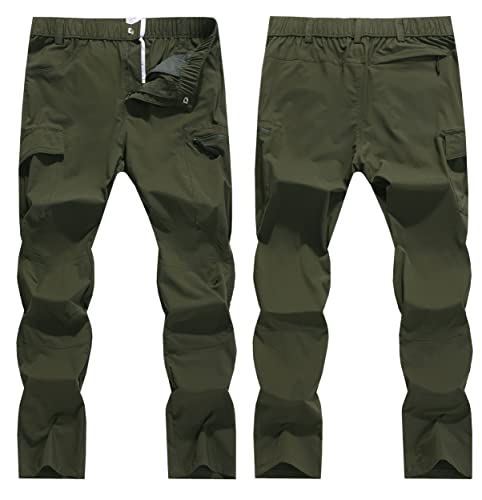 Women's Outdoor Hiking Pants Cargo Pockets Athletic Pants Quick Dry Upf 50+ Water-Resistant Pants For Women Camping Workout Army Green L #TOP5