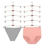 SUNTRADE Metall-Unterwäsche-Büstenhalter, langlebige Hosen-Kleiderbügel mit Clips, für Dessous-Shop, 10 Stück (Roségold-D)