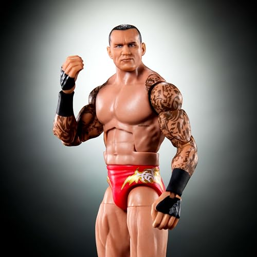 Mattel WWE Elite Collection Top Picks Action Figures & Accessories Set, 6-inch Collectible Randy Orton with Swappable Hands & Ring Gear (Styles May Vary), JHV12