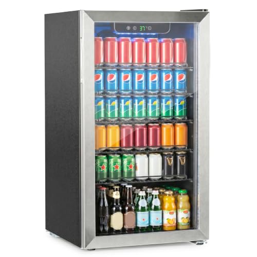 Image of DOGHLY 3.1 Cu.ft Mini Fridge Glass Door, 126 Cans Beverage Refrigerator