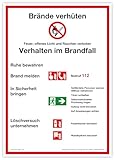 Papier Premiumdruck DIN A4 „Brandschutzordnung Teil A“ BSO Aushang gemäß DIN 14096 | 210 x 297 mm Made in Germany, Größen Name: 3 Stück