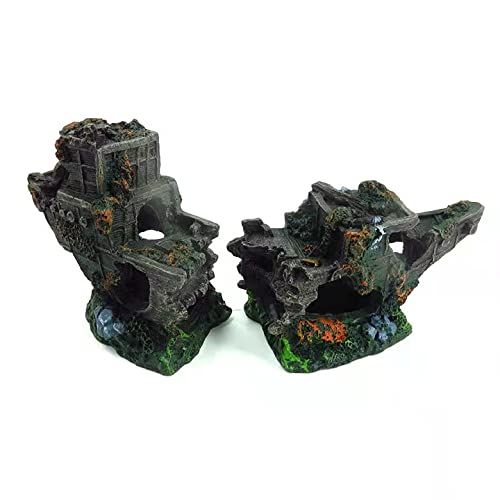 Snapklik.com : Large Sunken Pirates Treasure Ship 10 Inch 2 Part Design ... - Sunken Treasure Decorations For Aquariums