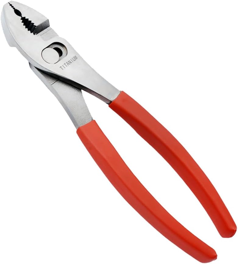 Titanium Alloy Slip Joint Pliers With Ergonomic Soft Grip Handle, Non-Magnetic, Corrosion & Rust-Proof, Industrial Grade ASTM Standard Premium Slip Joint Pliers,T1049,(8 inches 200mm)