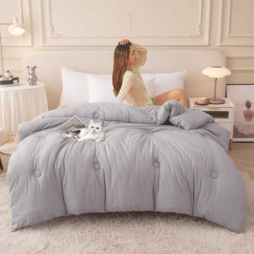 MTHGH Edredón De Invierno De Fibra De Soja, Edredón Grueso De Invierno, Manta Muy Cálida Y Súper Suave para 2 Personas, Edredón De Microfibra, Edredón Acolchado Reversible(C,110x150cm)