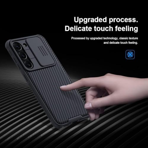 Image of Nilkin Classic Series Compatible for Samsung S23 Plus Case with Camera Cover, [Camera Lens Protector] [Scratch-Resistant] [360 Full Protection] Shockproof Slim Phone Case (Black, S23 Plus)