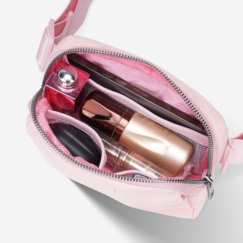 Image of JSJ Mini Fanny Pack for Women & Men,Valentines Day Gifts for Girls Teens Kids Daughter Sister Her,Trendy Stuff Crossbody Bags Cute Everywhere Belt Bags.(Pink)