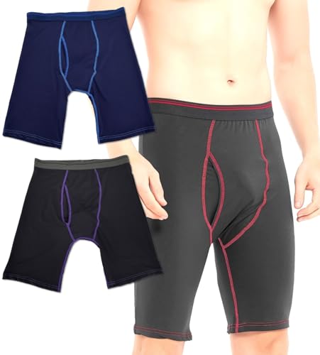 [シュバリアン] 前開き 速乾 ロング丈 ボクサーパンツ まとめ買い セット メンズ ロング ボクサー ブリーフ ボクサーブリーフ 下着 インナー パンツ ショーツ アンダーウェア ウエストゴム 男性用 下着セット ゴム 男の子 男性 前あき まえあき おおきいサイズ 大きいサイズ 大きめ 大きい サイズ スポーツ アウトドア 無地 ドライ 長め（Amazon）