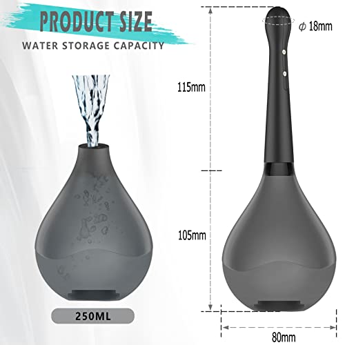 Aultept Anal Douche Enema Bulb,Anti Back-Flow Enema Kit Douche For Women & Men,Anal Vaginal Douche With 5 Shower Holes,Superior Silicone Materials（8.5Oz,Black） #TOP3