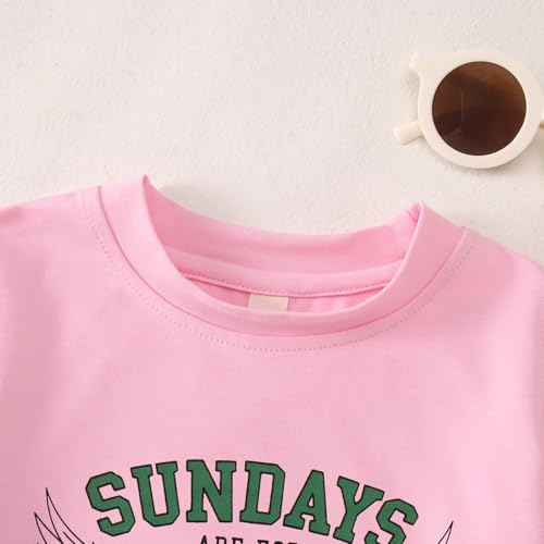 MODNTOGA Toddler Girl Boy Game Day Football Graphic Shirt Sundays for The Birds T-Shirt Kids Rugby Sports Fans Tee Tops4
