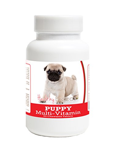 Healthy Breeds Pug Puppy Dog Multivitamin Tablet 60 Count