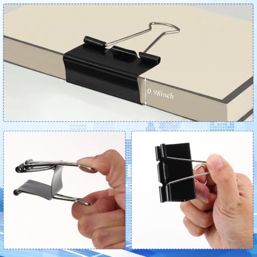 Jetec 100 Pcs Extra Large Binder Clips 2 Inch Binder Clips Bulk, Black by Jetec - Used condition - Image 5