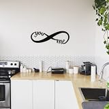 Badger Steel USA - You and Me Infinity - Metal Wall Art - 18" X 6" - Black