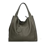 Manifattura Fiorentina Aren - Shoulder Bag Borsa a Spalla da Donna in Vera Pelle Made in italy - 40x36x10 Cm