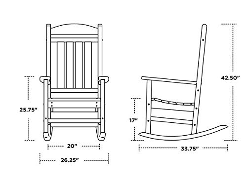 Polywood R100Bl Presidential Rocking Chair, Black #TOP2