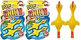 JA-RU Finger Slingshot Chickens (2 Packs 4 Units) Rubber Sling Chicken Flick Chicken Flying Chicken Flingers Stretchy Toys For kids Party Favors 426-2