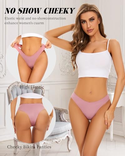 Womens Underwear Seamless Cheeky Underwear for Women No Show Panties for Women Stretch Bikini Breathable Panties 6 Pack2