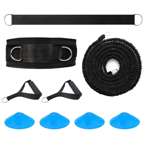 Ycendelion Speed Agility Training Equipment 80lb Resistance Band Set to Improve Power Strength Focus Full Body Workout for Football Basketball Soccer Tennis Running Jumping