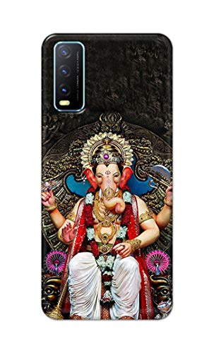 Image of PRINTFIDAA Lord Ganesh Bappa Moriya Printed Designer Hard Back Case Cover for Vivo Y20 / Vivo Y20i / Y20s / Y20G / Vivo Y12s / Y20S (G) -(SS) MVN1010
