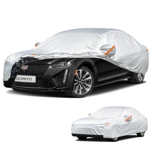 Image of GUNHYI Car Cover Custom Fit Cadillac CT5 (2019-2026) Waterproof for Automobiles, Oxford Sun Rain Dust Snow Protection (Ships from US Warehouse, Delivery 3-8 Days)