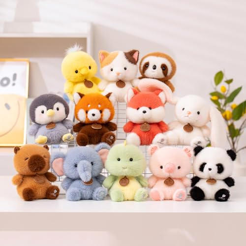 Gwxqybfe 6inch Elephant Stuffed Animal, Stuffed Elephants Plushie Toys, Birthday Christmas Valentine's Day Gifts for Kid Boys Girls (Elephant)