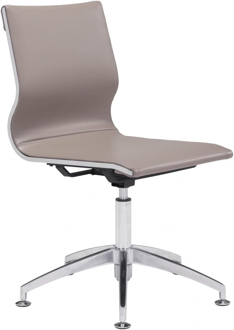 36 x 26 x 26 in. Taupe Mushroom Ergonomic Conference Room Office Chair