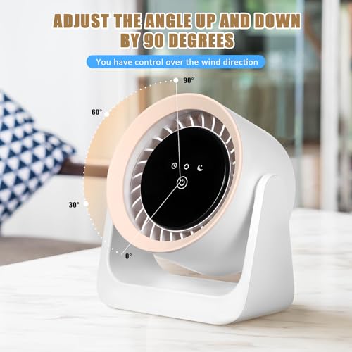 Ventilateur de table SEWACC pour bureau et chambre avec commande tactile