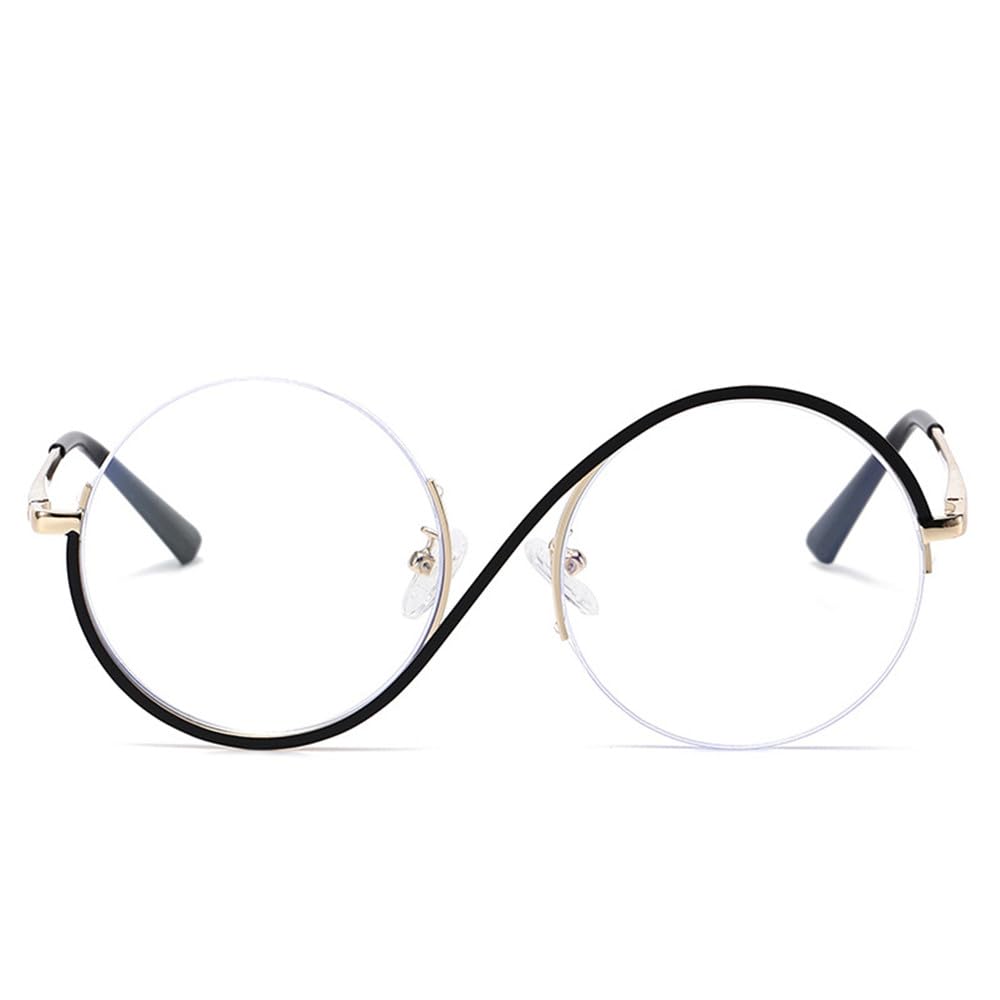 SuBeriYi Cosplay Eyewear, Elphaba Glasses, Alleyon Witch Costume Glasses Metal Frame Round Glasses Witch Cosplay Eyeglasses