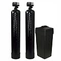 AFWFilters Built Combo Package Backwashing Carbon Filter and Premium Purolite C100E Resin 48k Whole House, On Demand Water Softener and Filter Package with Fleck 5600SXT Control Heads, Pentair Tanks