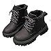 Boys Girls Ankle Boots Side Zipper Booties Lace-up Fall Winter Fashion Leather Snow Shoes Hiking Outdoor Boot