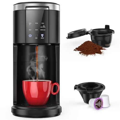 COWSAR Single Serve Coffee Maker, 5 Brew Sizes Up to