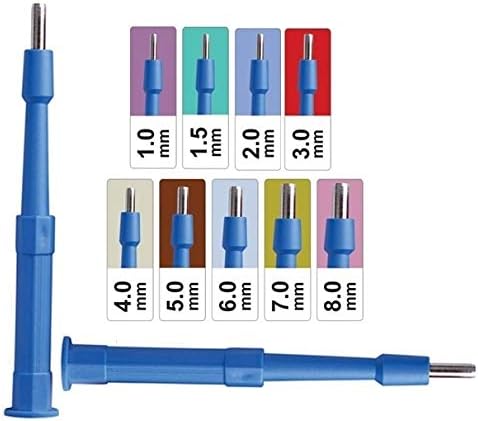 Disposable Biopsy Punch, Variety Pack, Sterile, 50/ Box, 5 Each of 10 Sizes (1mm 1.5mm 2mm 2.5mm 3mm 3.5mm 4mm 5mm 6mm 8mm)