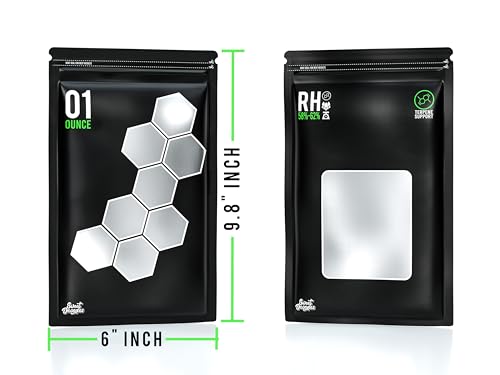 Sweet Decades New Improved 1 Ounce Bags - 50 Pack Lock & Seal Storage & Curing Bags Heat Sealable 6" x 9.8" x 3.15" Inch (1oz, 28g)