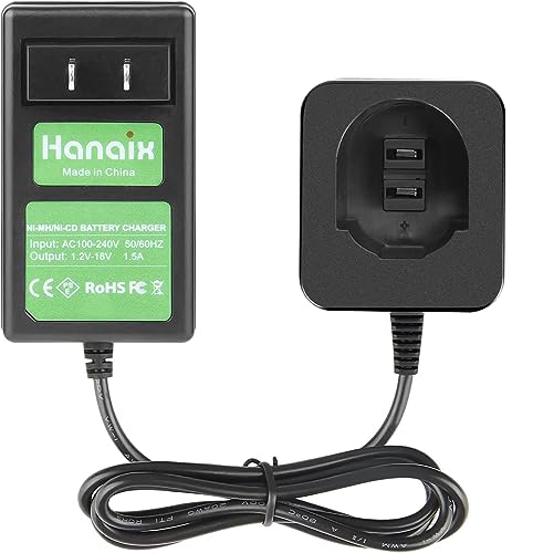 Hanaix 7.2v-18v Battery Charger for Black and Decker PS120 PS130 PS140 for Black and Decker 18V Portable Ni-MH Charger