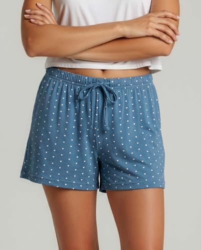 Image of Real Essentials 3 Pack: Women's Pajama Shorts Sleep Lounge Sweatshorts Comfy Sleepwear Bottoms (Available In Plus Size)