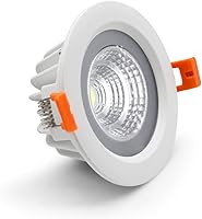 Vista 1 de LS-PRO Lámpara de techo empotrable LED de 3.5 pulgadas/7 W, panel de aluminio delgado, lámpara de ducha antioxidante, foco de ducha IP65 impermeable