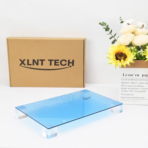 Image of 6 PCS Blue Transparent Cast Acrylic Sheets 8 inch x 12 inch x 0.118 inch, Plexiglass Plastic Sheet for Laser Cutting, Engraving Signs, DIY Projects.