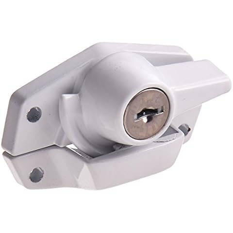 First Watch Security 1404 Window Lock Keyed Sash Lock Finish, White Cover